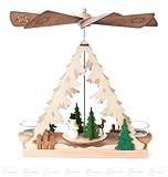 x の深さの茶ライト幅 X の高さのための雪の人が付いているピラミッドは、 24.5 cmx26 cmx7,5 cm の鉱石山ピラミッドのクリスマスのピラミッドを台に置きます