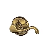 Schlage F170-CLT-RH F-Series Callington Single Dummy Right Handed Door Lever, Antique Brass [並行輸入品]