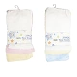 Baby Face Towels * * (White Pink Yellow) by Little Stars