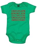 (チョコレート　アンダースタンド) Chocolate Understands, プリント　ベビースーツ - グリーン/カラートランスファー 12-18 ヶ月