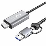 USB HDMI ビデオキャプチャ USB3.0 4K入力 1080P@60Hz YUY2出力 USB Type A&Type C 2in1 PCゲーム/Switch/PS5,4/Xbox/カメラ/TVの映像を録画・ライブ配信用 キャプチャーボード Windows/Mac OS/Android対応