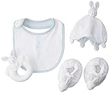 プチボヌール バニーシリーズ オーガンジーポーチ入り出産祝いベビーギフトセット ブルー