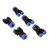 5個入り クイック継手 エア空気圧 配管継手 エルボー コネクタ Y型 12-8mm