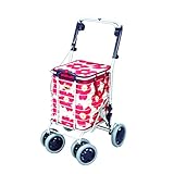 アルミワイヤーカート A-0245H 花柄赤