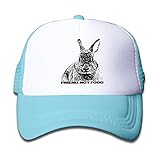キッズ メッシュキャップ 通気性 今季最新 旅行 キャップ ウサギ 友 フード 日焼け止め 帽子 カジュアル ストーリート系ライトブルー プリント付き 無地