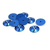 uxcell アルミ合金フェンダーワッシャー 皿ボルト用 コーンカップヘッド ロイヤルブルー M3 10個入り