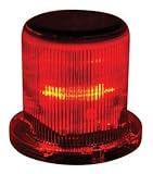 Solar Warning Light - Waterproof Solar Dock Lighting - RED LEDs - Continuous or Flashing 360 Degree 
