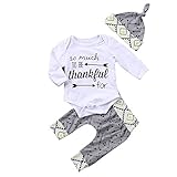 ベビー服 ロンパース カバーオール 三点セット 長袖 ロンパンツ 帽子付き 女の子 男の子 カジュアル 快適 着心地良い 歩行服 パジャマ 新生児 出産祝いプレゼント 可愛い オシャレ (6-12M)