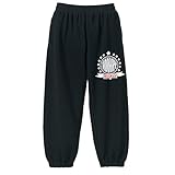 HOORAY(フーレイ) パンツ ダンス 衣装 ヒップホップ パンツ シルエット 綺麗 フロントバックロゴスウェットパンツ M ブラック
