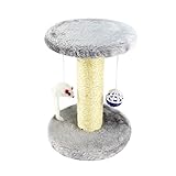 Lovoski ナチュラルサイザル製　猫　引っ掛けポスト　ぶら下げマウス　遊戯玩具　活動センター　全4タイプ　 - グレー