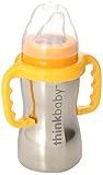 Thinkbaby Sippy Steel Bottle, Silver [並行輸入品]