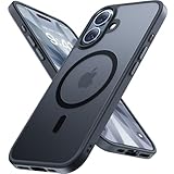 Miracase iphone 17 ケース【Magsafe対応・MIL米軍規格】iphone17 ケース 耐衝撃あいふおん17ケース 傷防止 落下耐性 指紋防止 黄ばみ防止 放熱 ストラップホール付き 薄くて肌に優しいデザイン 金属ボタン マット フロスト 半透明 黒