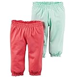 カーターズ（Carter's）女の子用レッドピンクxミントブルーボディースーツにピッタリなリボン付きコーデパンツ2枚セット (12months(72-78cm)) [並行輸入品]