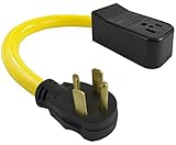Conntek P1430650 Welder Adapter 4 Prong Dryer 14-30P Plug to NEMA 6-50R 50 Amp 250-volt Adapter Cord