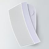eモンズ 【 壁掛けスピーカー 】 20W 1台 壁に掛けられるからお部屋広々！ 曲面 壁掛け パッシブ 薄型 コンパクト 小型 オーディオ ホワイト