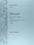 モーツァルト:アヴェ・ヴェルム・コルプス KV 618 (ラテン語)/ブライトコップ & ヘルテル社/合唱作品