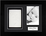 Anika-Baby BabyRice Baby Hand and Footprint Imprint Kit Soft Clay-Dough, Black Photo Display Frame