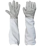YideaHome 養蜂用手袋 お買い得　防護グローブ　長袖防護 手袋 羊皮 グローブ 害虫駆除 蜂 駆除 ぶよ 蚊 対策 虫よけ 養蜂 草刈り ガーデニング 軍手