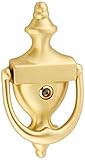 Baldwin 0103040 Colonial Door Knocker, Satin Brass [並行輸入品]
