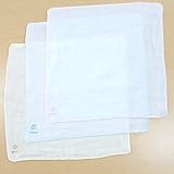 洗えば洗うほどやわらかくなるガーゼハンカチ３Ｐ(ワンポイント) 綿100％　大きさ30×30cm　日本製