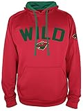 NHLミネソタワイルドメンズNHLフード付きプルオーバー、アスレチックレッド、Large