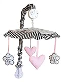 Musical Mobile for Black White Pink Baby Bedding Set by Sisi