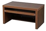 【サンニード】収納 棚付き ローデスク TRP-75 幅75 奥行44 高さ40 木製 A-S1 (ウォールナット)