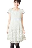 スウィートマミー (Sweet Mommy) ウエストリボン 配色レースワンピース 授乳服 / マタニティ L クリーム