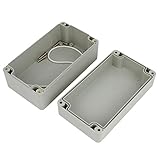 uxcell　接続箱　ジャンクションボックス　ケーブルの接続　密閉されたスイッチ　防水　グレー155mm x 88mm x 75mm