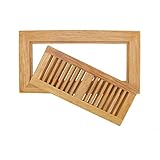 BambooMN Brand - 6 3/4" Inch x 12 5/8" Inch Strand Woven Bamboo Floor Register Air Vent Flat Cover -