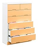 大川家具 nakakei ハイチェスト ライズ 80cm幅 オレンジ 076088