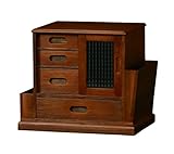 サイドワゴン 桐製 天然木 キャスター付き 引き出し 収納 新聞 ラック 家具 和風 和室 完成品