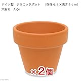 ドイツ製 テラコッタポット (外径4.8×高さ4cm) 穴有り A-04 2個