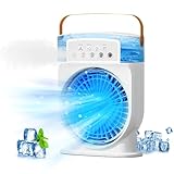 冷風扇 冷風機 強力【2024新登場・節電対策・USB-C充電式】600ML大容量 小型 卓上冷風扇 冷風扇風機 10W省エネ 細かいミスト