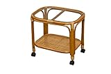 ラタンキャスター付サイドテーブル　ハニー IM-24HN