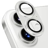 Podick レンズカバー iPhone 17 用 カメラフィルム 全面保護 アルミ合金製 強化ガラス 傷防止 レンズ保護 耐衝撃 アイフォン17 用 カメラ保護 高透過率 黒縁取り 露出オーバー防止 カメラレンズプロテクター シルバー