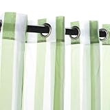 84 " L x 54 " Wアウトドアuv-resistant Sheer grommet-topパネル グリーン 34040GRS