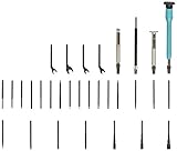 Moody Tools 59-0247 31-Piece Dual Handle Miniature Tool Roll: 27 Blades, 3 Handles & 1 Extension. [並
