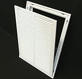 10 " x 10スチールReturnエアフィルタグリルfor 1 "フィルタ – Removable Face /ドア – HVACダクトカバー – フラットStamped面 – ホワイト