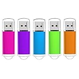EASTBULL USBメモリ 4GB 5個セット フラッシュメモリー USB2.0 フラッシュドライブ キャップ式 防塵性能優れ ストラッ