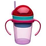 ベビー食器 トレーニングカップ マグ ストロー付 1歳から ピンク zak [並行輸入品]