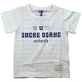 《春夏対応》 SUCRE(シュクル) 杢天竺+後身ボーダー半袖Tシャツ 110cm /オフ NO.F-473185