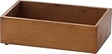 不二貿易 木製スタッキングボックス 仕切り無し ブラウン 31597