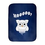 Truly TeagueベビーブランケットホワイトSpooky Little Ghost Owl in the Mist