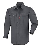 (KAKUDA) 角田印のコットンウエア 夏用作業服・作業着 綿100% 長袖シャツ (生地薄め) (1793-xe) ストーンブラック　4L