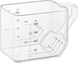 山崎実業(Yamazaki) 大さじも量れる 計量カップ ホワイト W10.5×D6.3×H6.5cm タワー tower 200ml 食洗機対応 電子レンジ対応 耐熱 トライタン製 10143