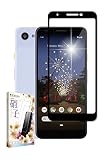 叶kanae カナエ Google Pixel3a 用 ガラスフィルム 強化ガラス 全面保護 保護フィルム フィルム G020H 用 液晶保護フィルム 黒縁 1枚入り