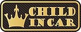 【3M　1080-CF12使用】CHILD IN CARマグネット　カーボンタイプ　(ゴールド)