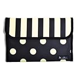ようこそ赤ちゃんHappy母子手帳ケース（ジャバラタイプ） polka dot large（twill・Black） 日本製　B2900900