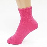 (グレェド) Groedoキッズ ソックス サイズ1-2 ( 12 ～ 14 cm) 透かし編み　ピンク オーガニックコットン